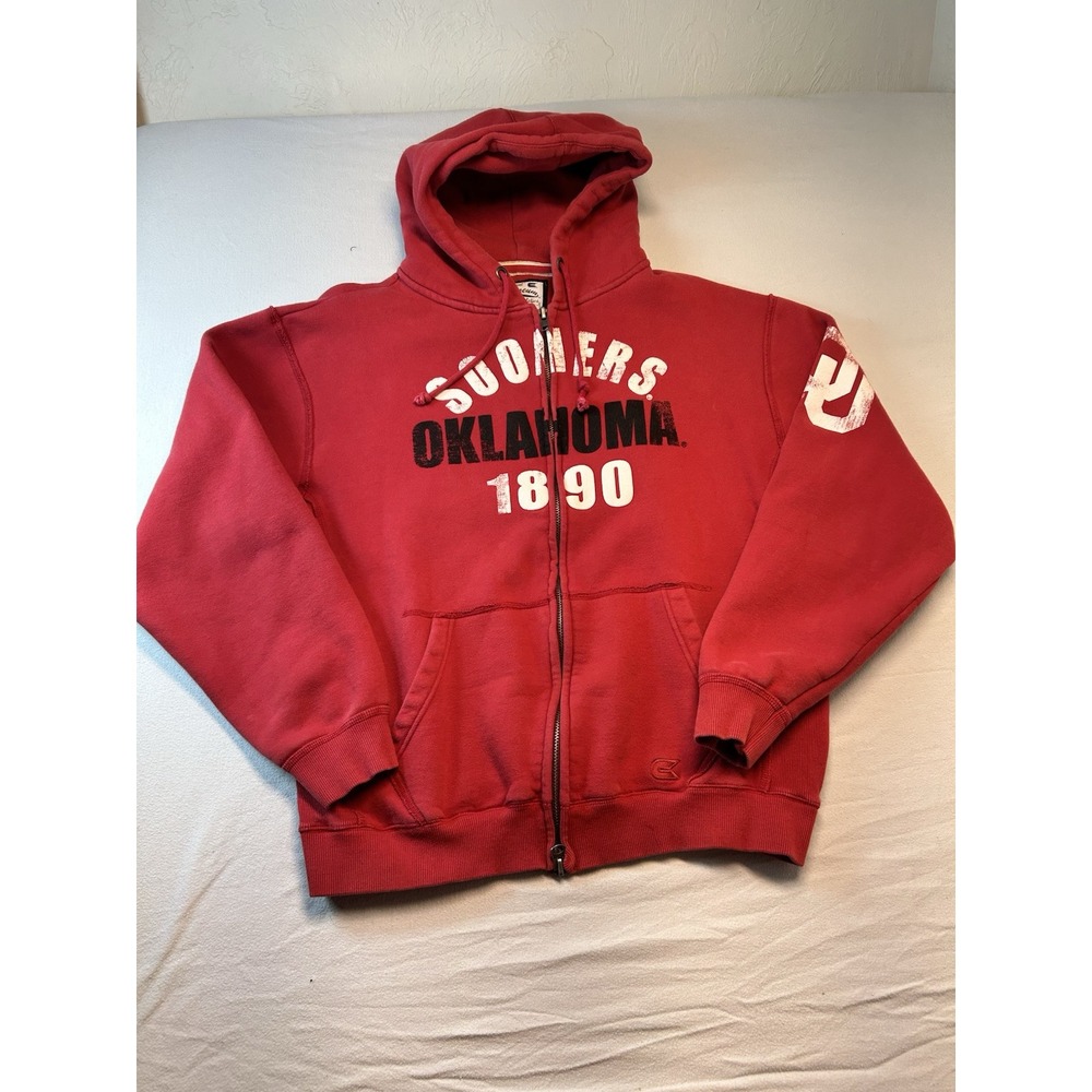 Vintage Oklahoma Sooners Hoodie Men's XL Colosseum Full Zip  Heavyweight Pockets